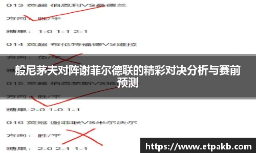 般尼茅夫对阵谢菲尔德联的精彩对决分析与赛前预测